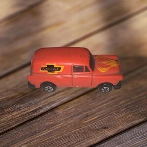 Vintage Zylmex Ambulance T439 Chevrolet Orange Vehicle Die Cast Car